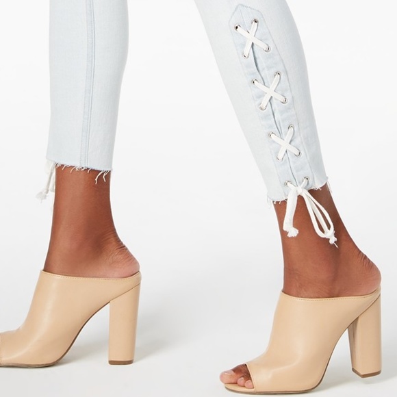 Joe's The Charlie High-Rise Lace-Up Skinny Jeans - Picture 7 of 7